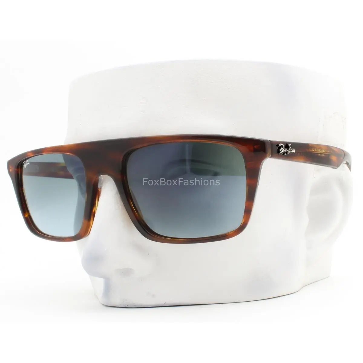 Ray-ban Sunglasses RB 2222 954/3M Stripe Brown Havana Blue Glass 57mm with Case by Ray-Ban