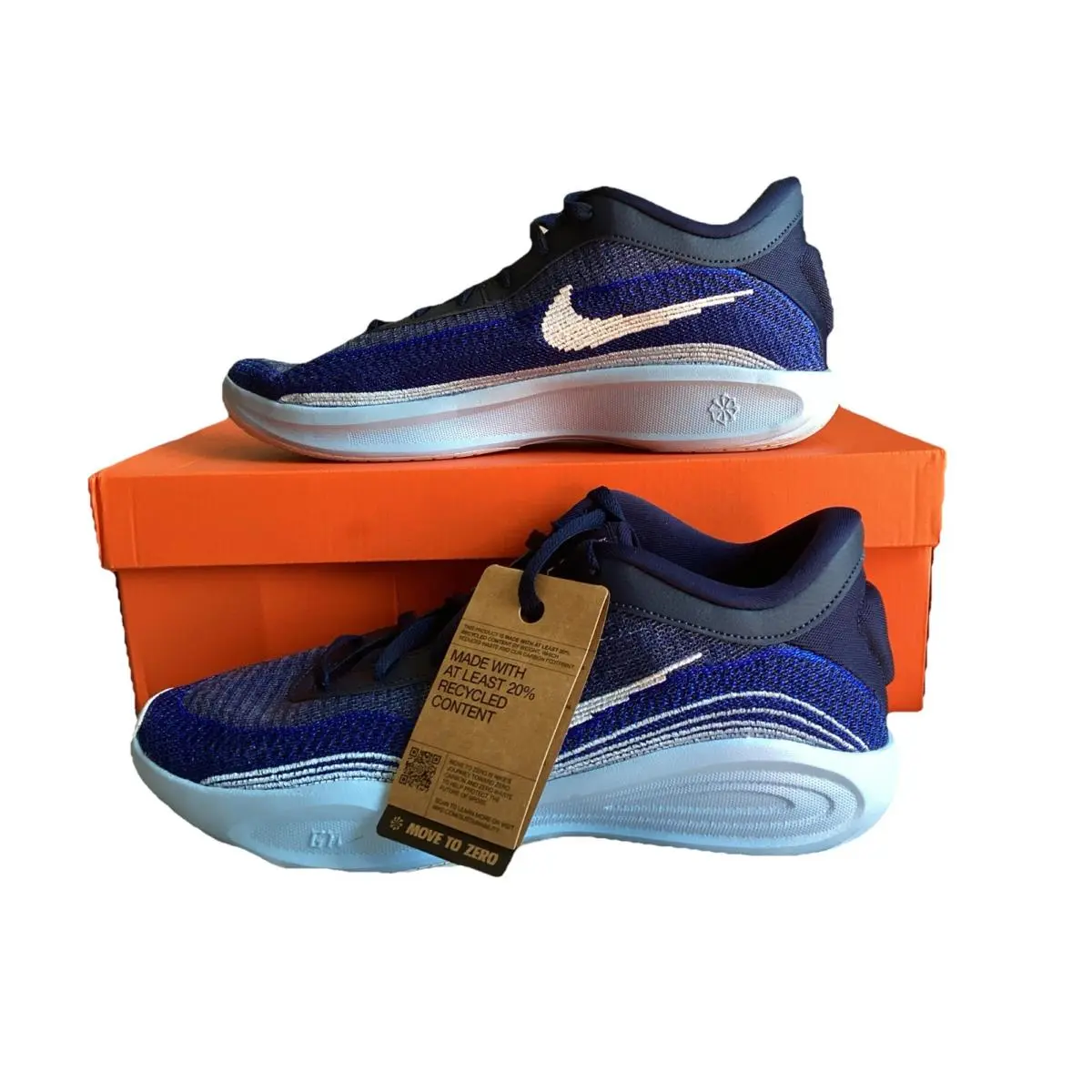 Nike G.t. Hustle Academy EP `college Navy/racer Blue` FJ7808-401 Size 11.5 - Blue