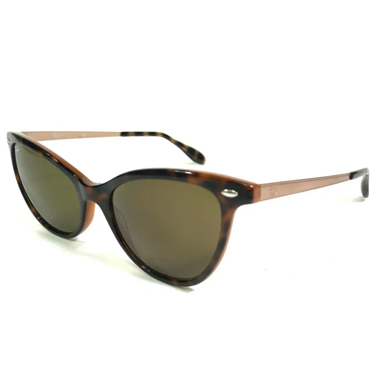 Ray-ban Sunglasses RB4260 1233/73 Brown Tortoise Cat Eye Frames w Green Lenses by Ray-Ban