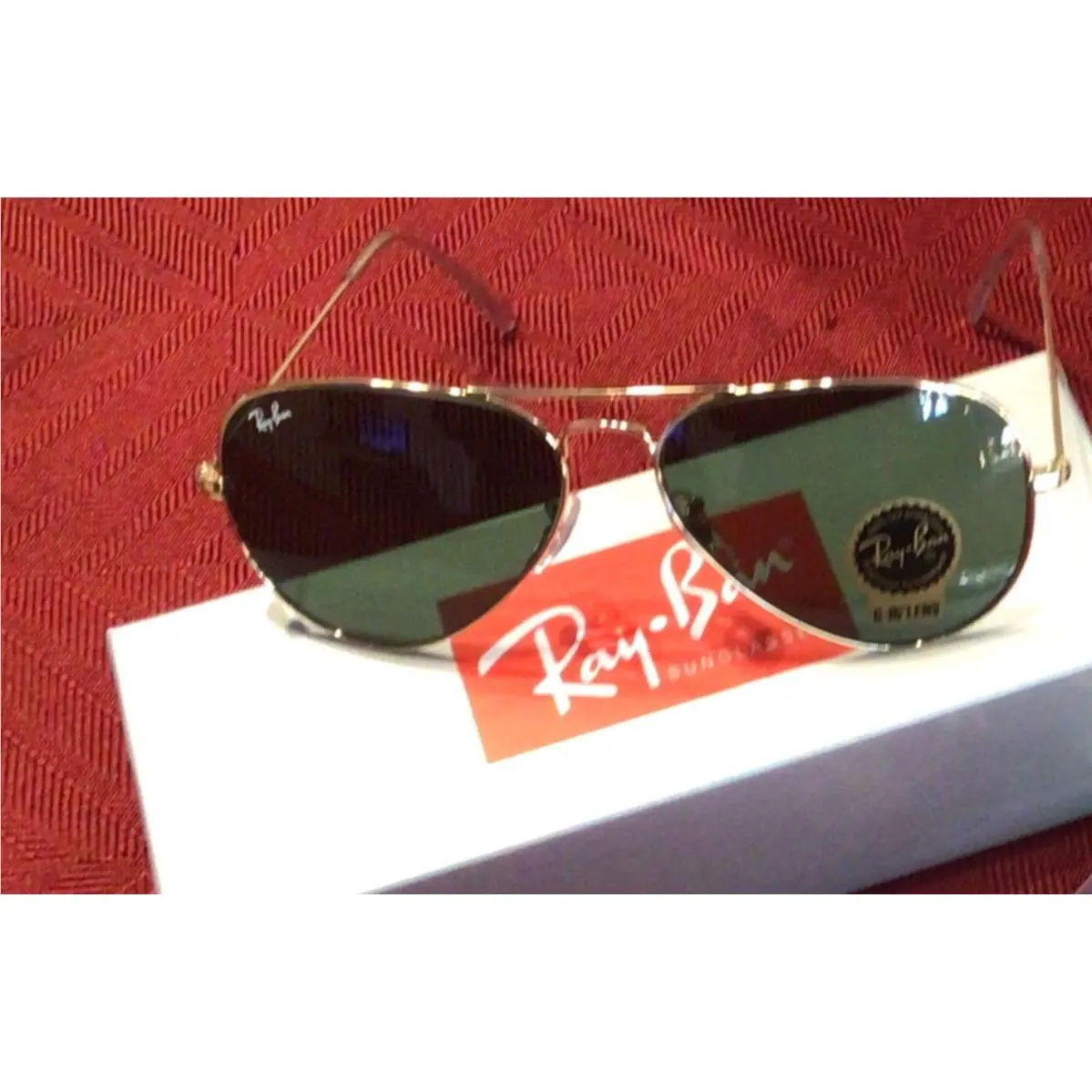Ray Ban Aviator RB3025 Sunglasses Green Lenses Unisex by Ray-Ban