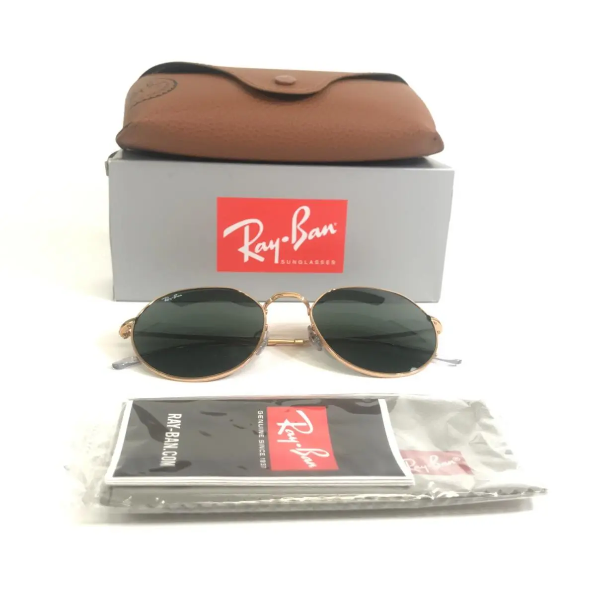 Ray-ban Sunglasses RB3565 Jack 9202/31 Legend Gold Frames with Dark Green 55 mm by Ray-Ban