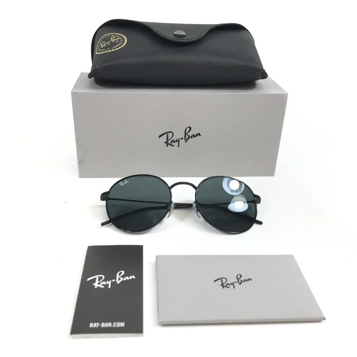 Ray-ban Sunglasses RBR0103S Round Reverse 002/GR Black Frames w/ Dark Grey 55 mm by Ray-Ban