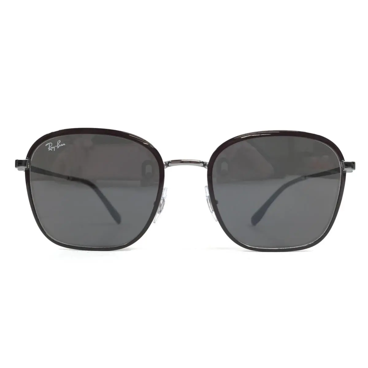 Ray-ban Sunglasses RB3720 9263/R5 Red on Gunmetal Square Frames with Grey Lenses by Ray-Ban
