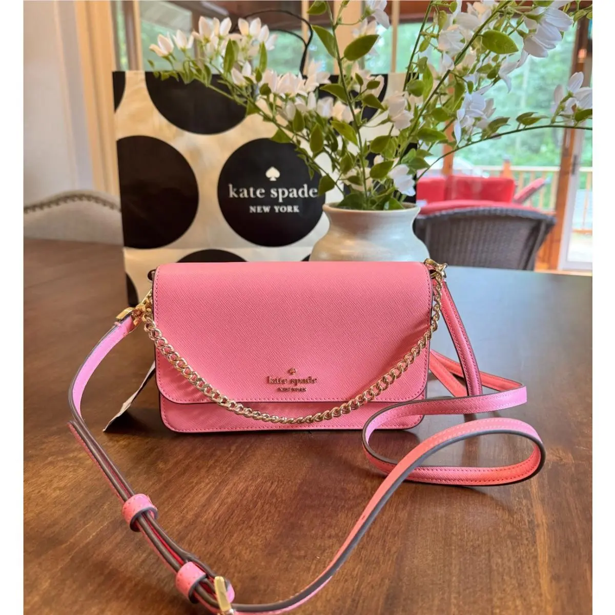 Madison Small Flap Crossbody in Blossom Pink by Kate Spade