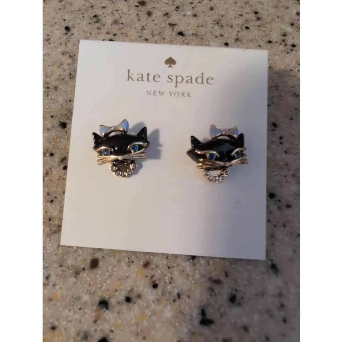 Super Rare  Jazzy Cat Stud Earrings by Kate Spade
