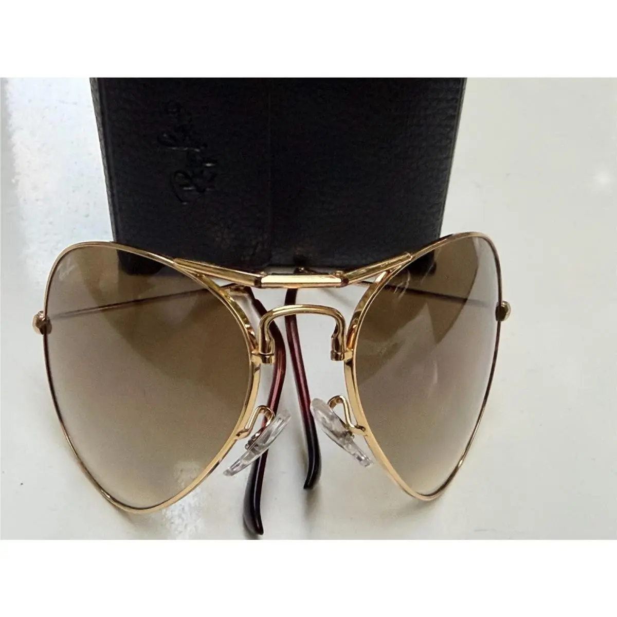 Ray-ban RB3479 001/51 Folding Aviator Gold Brown Gradient Sunglasses 58mm by Ray-Ban