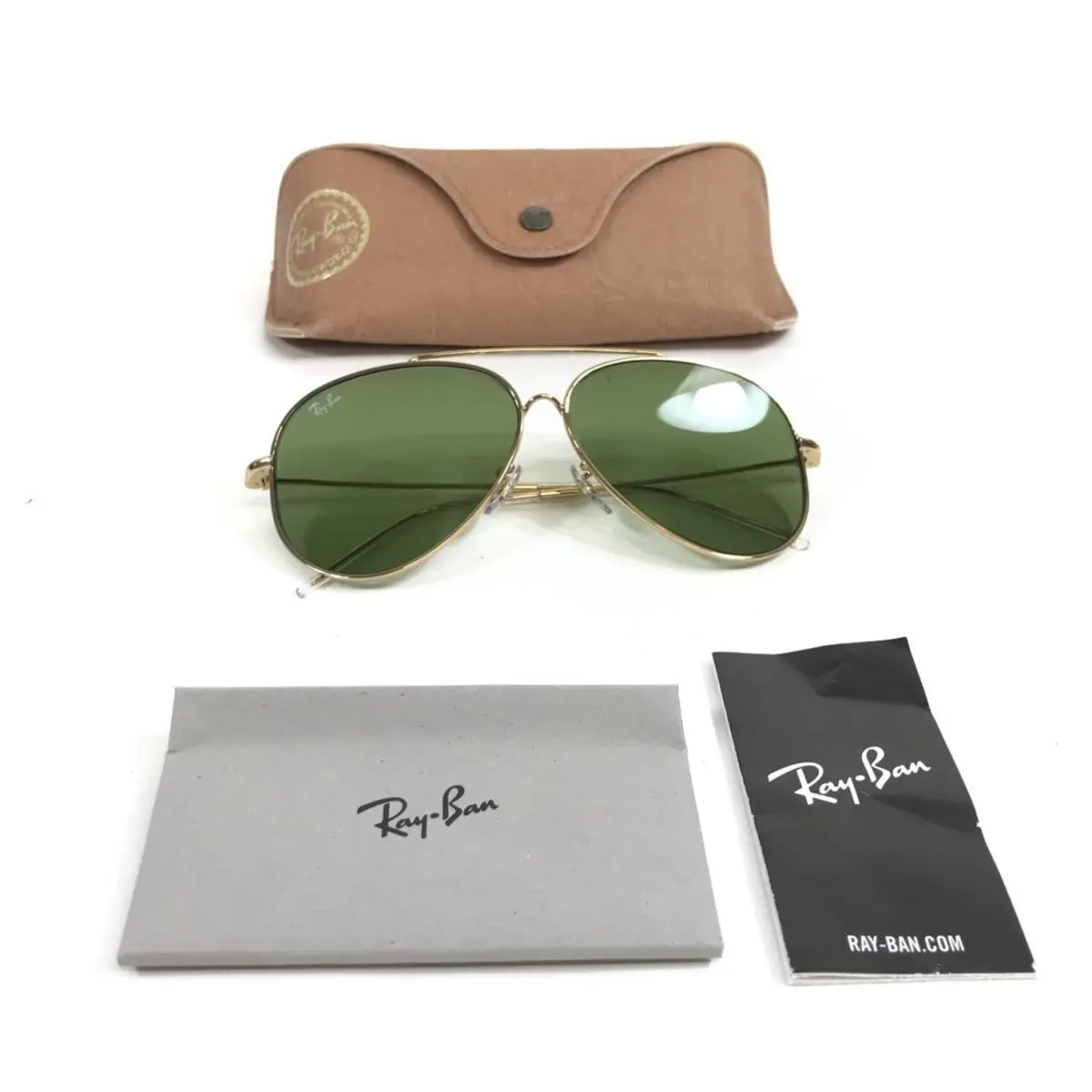 Ray-ban Sunglasses RBR0101S Aviator Reverse 001/82 Arista w/ Green Lenses 62 mm by Ray-Ban