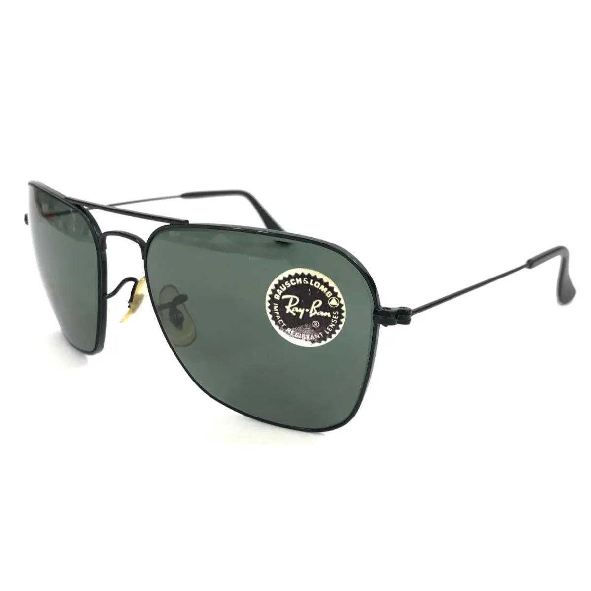 Vintage Bausch and Lomb Ray-ban Sunglasses Black Caravan Aviators w/ G-15 Lenses by Ray-Ban
