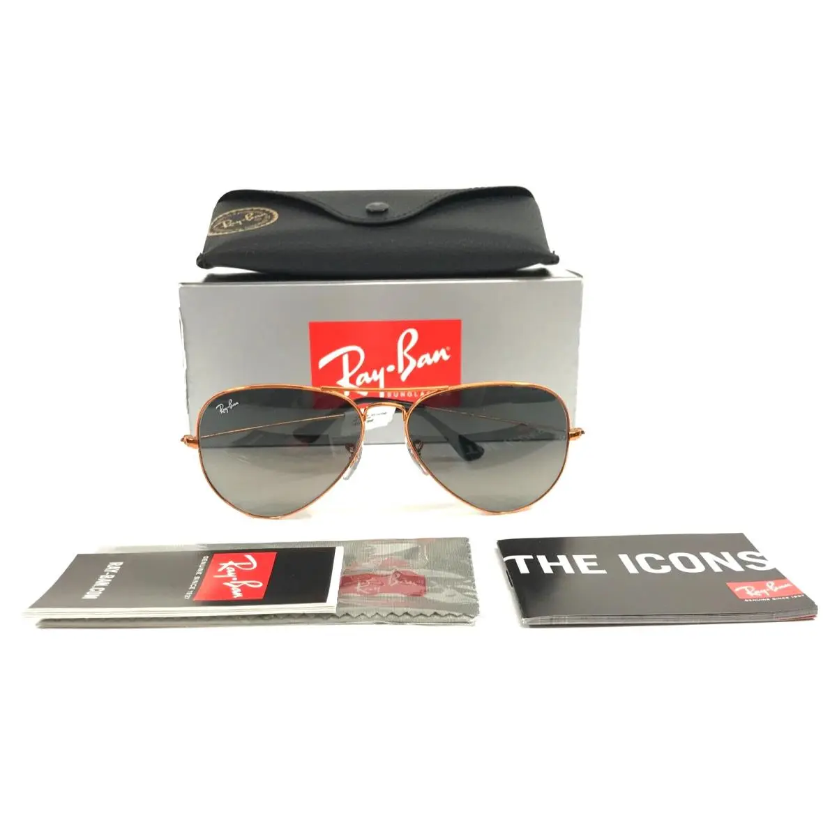 Ray-ban Sunglasses RB3025 Aviator Large Metal 197/71 Bronze w Gray Gradient 58mm by Ray-Ban