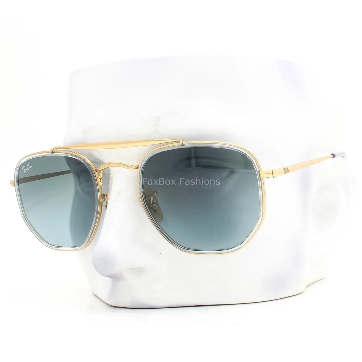Ray-ban Marshal II Sunglasses RB3648M 9123/3M Unisex Arista Gold Blue with Case by Ray-Ban