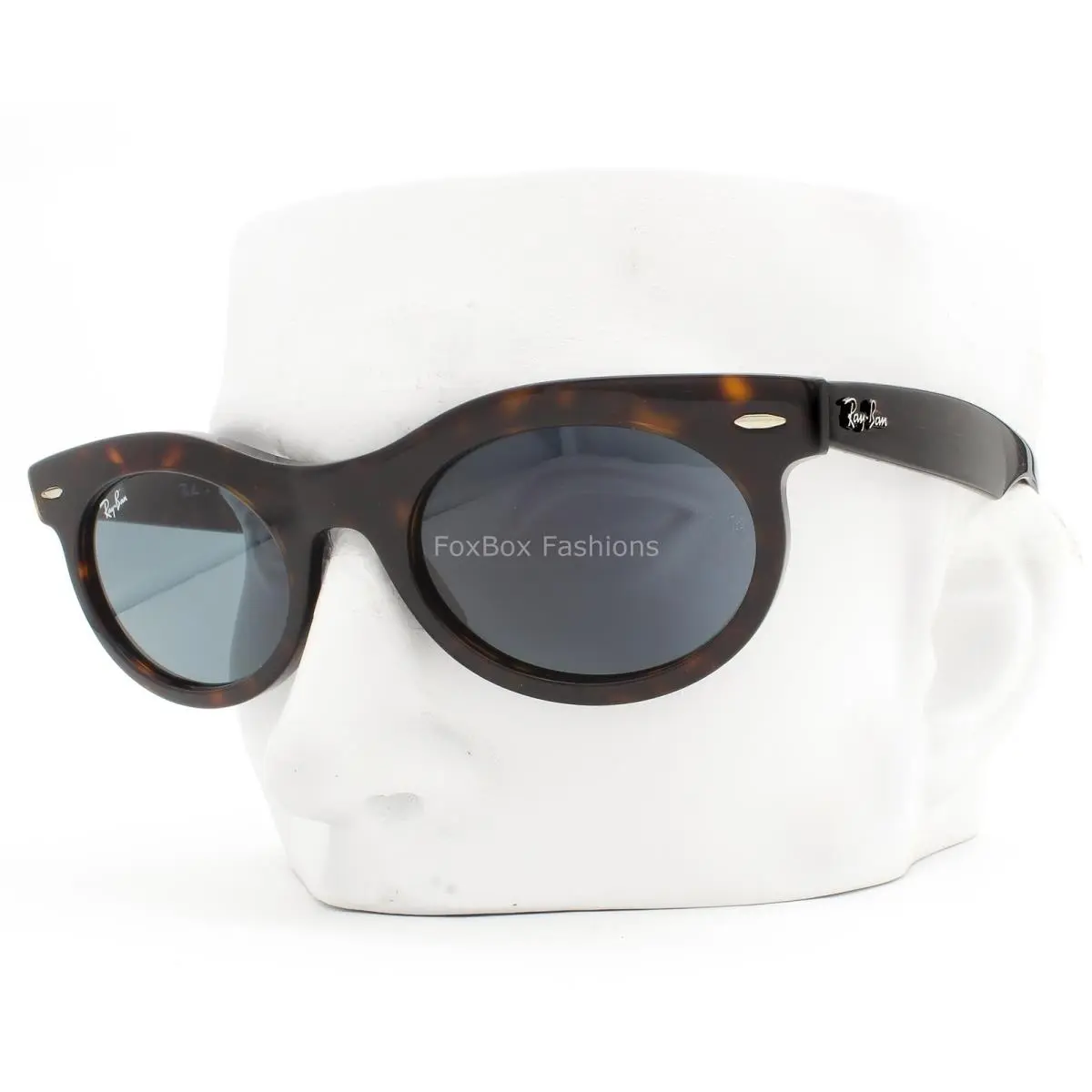 Ray-ban Wayfarer Oval Sunglasses RB 2242 902/R5 Brown Tortoise Blue Glass W/case by Ray-Ban