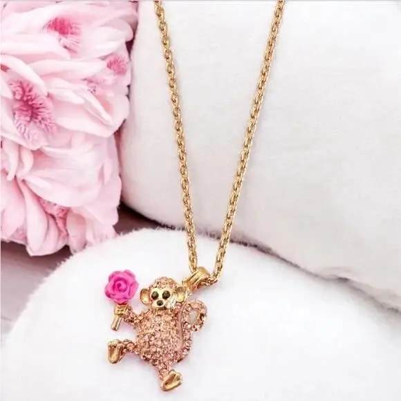 Monkey Mini Pendant Necklace by Kate Spade