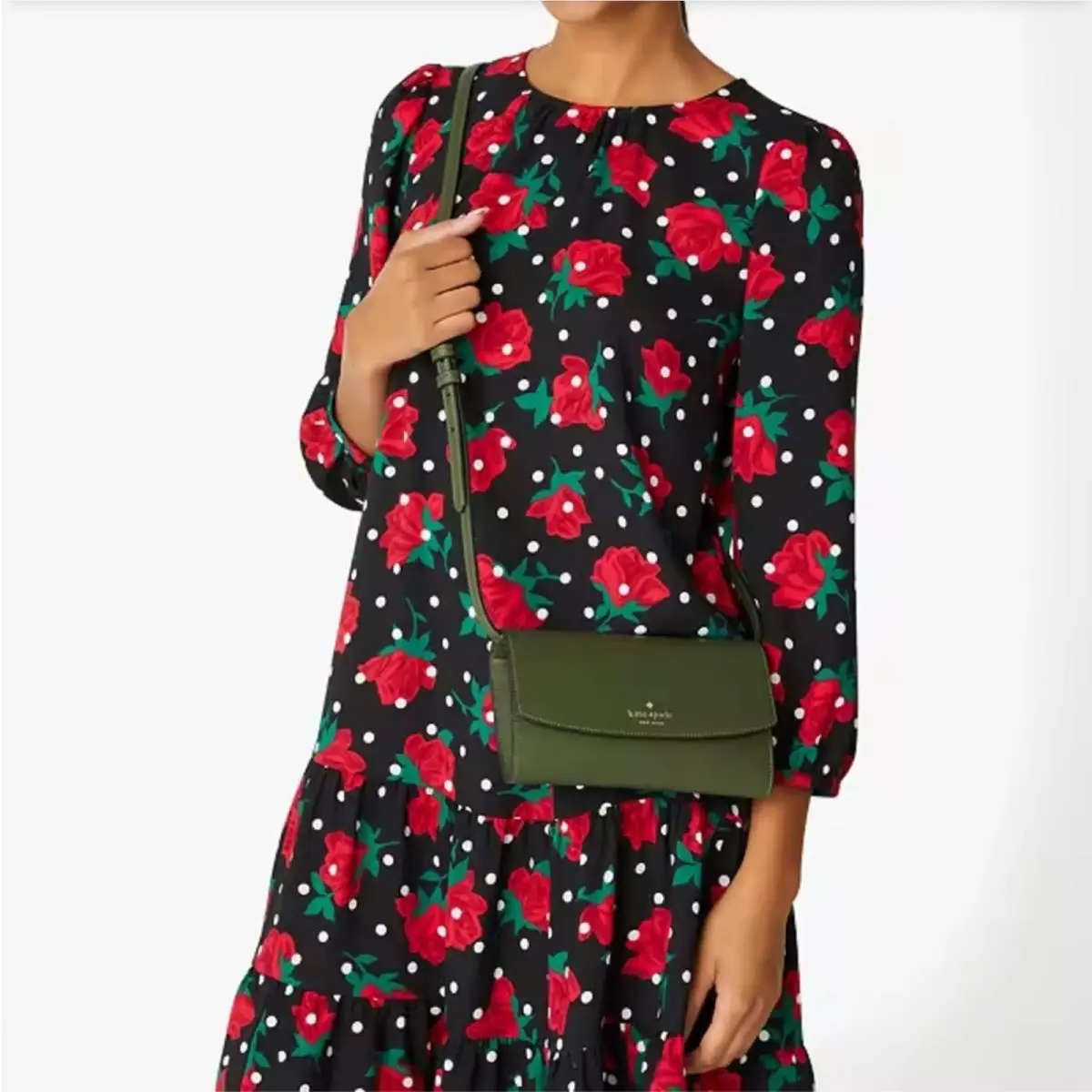 Crossbody Bag Dana Small Flap Enchanted Green by Kate Spade