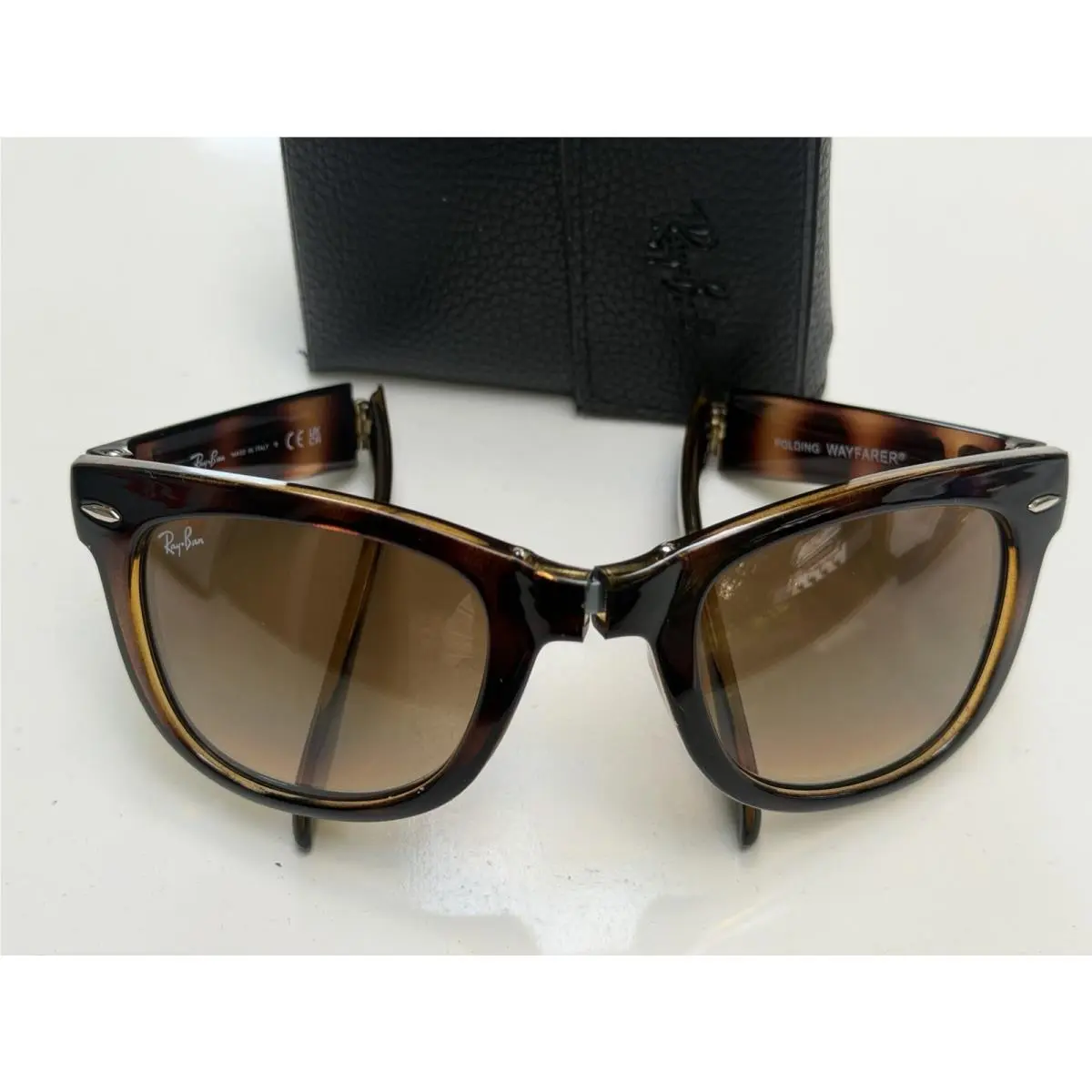 Ray-ban RB4105 Wayfarer Folding 710/51 Tortoise Gradient Brown Sunglasses 50 by Ray-Ban