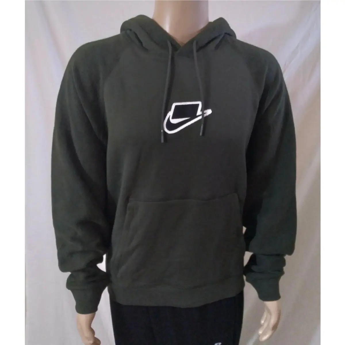 Sportswear Nsw Fleece Pullover Hoodie Green Yellow BV4601-355 Men Sz L by Nike
