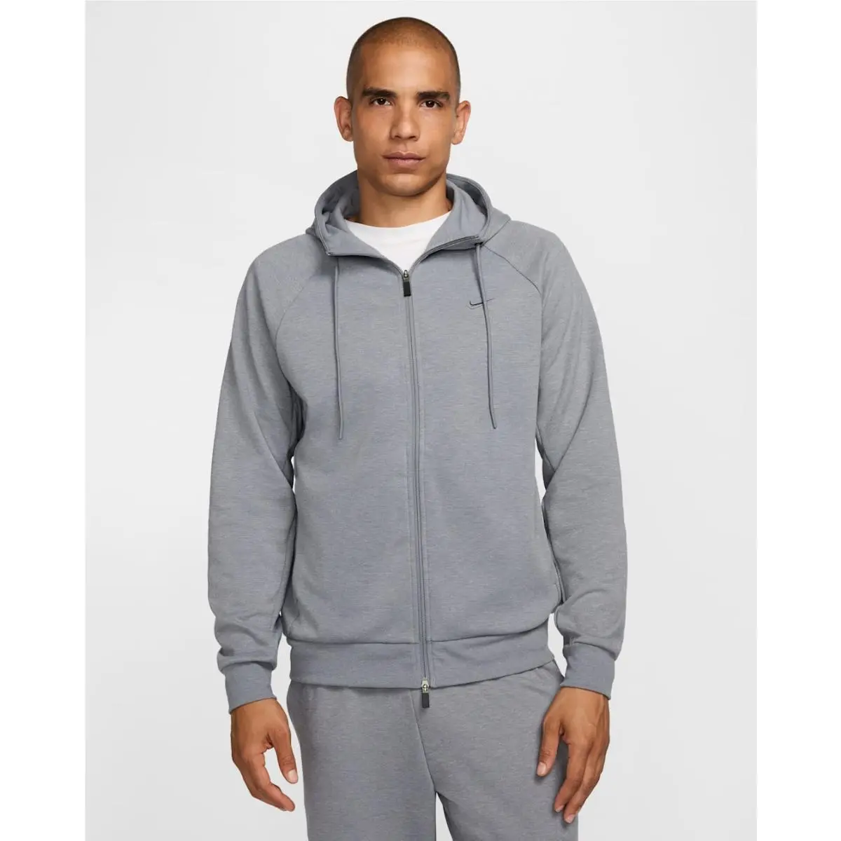 Men`s Dri-fit UV Primary Full-zip Performance Gray Hoodie Size XL by Nike