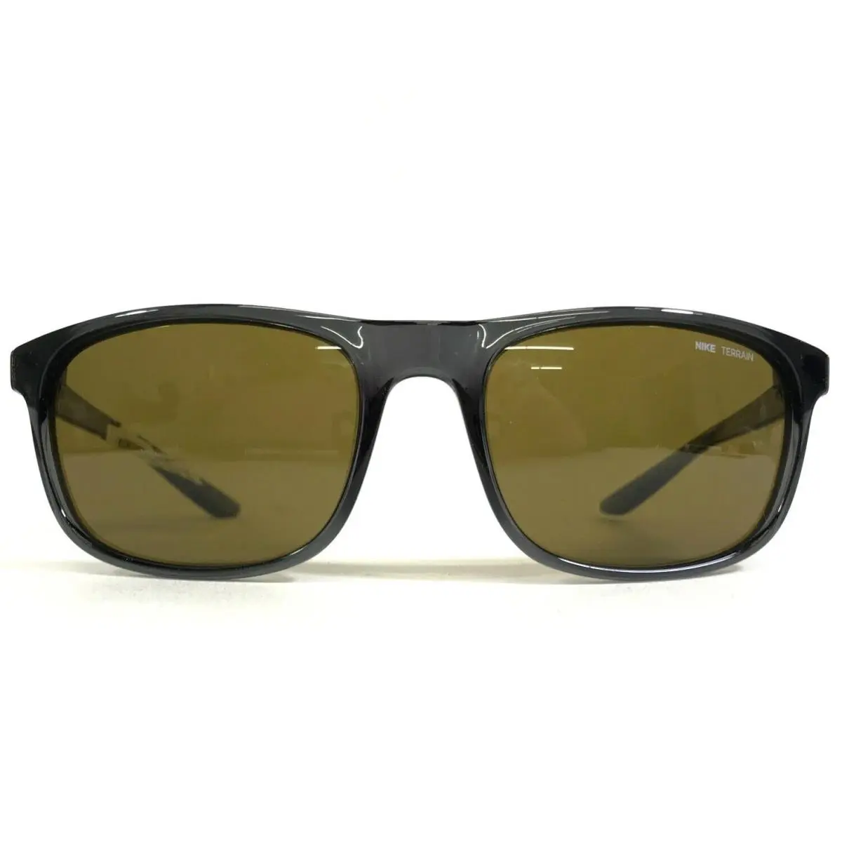 Nike Sunglasses Endure E CW4651 021 Clear Polished Gray Square with Green Lenses