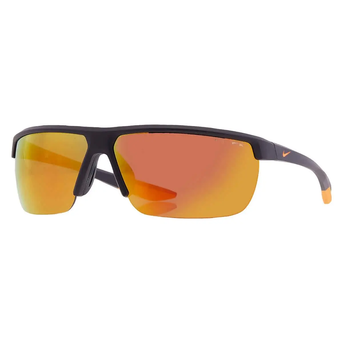 Nike Orange Mirror Wrap Men`s Sunglasses Nike Tempest M CW4665 471 51