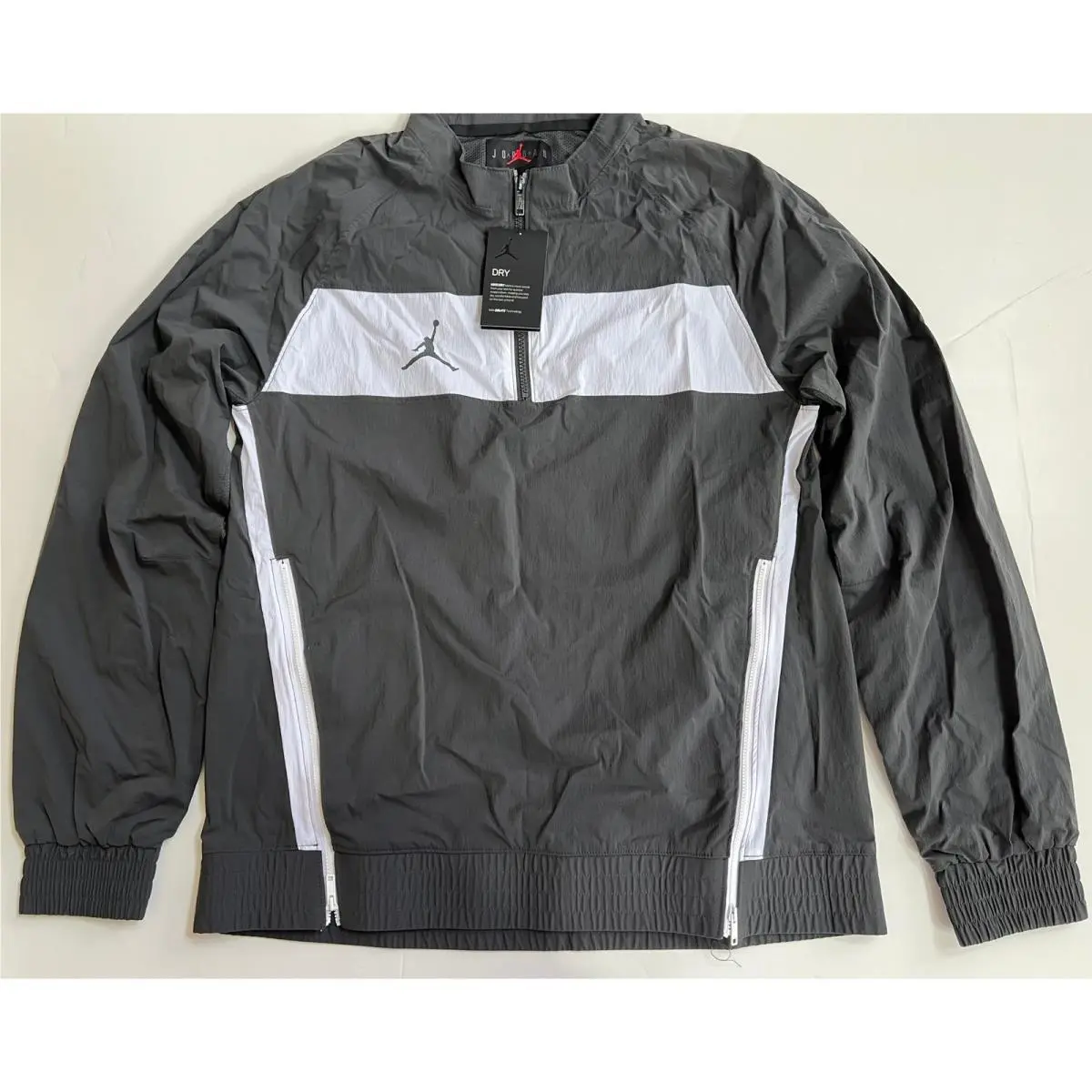 Air Jordan Team Dri Fit Woven Windbreaker Grey Jacket CD2218-060 Size M by Nike