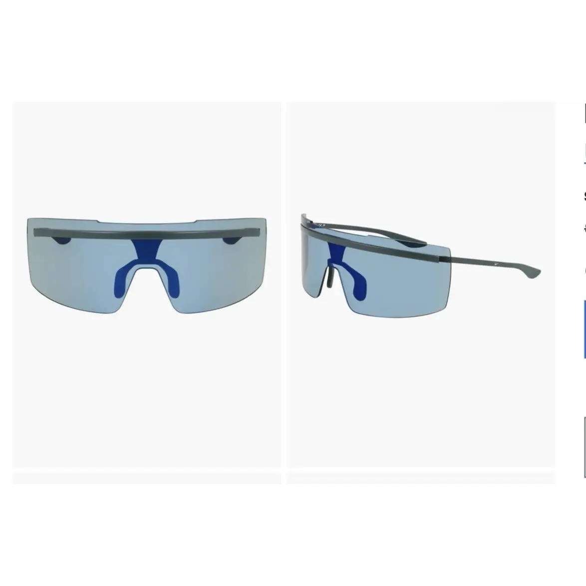 Echo Shield Sunglasses 67mm Blue Mens w Case Sports by Nike