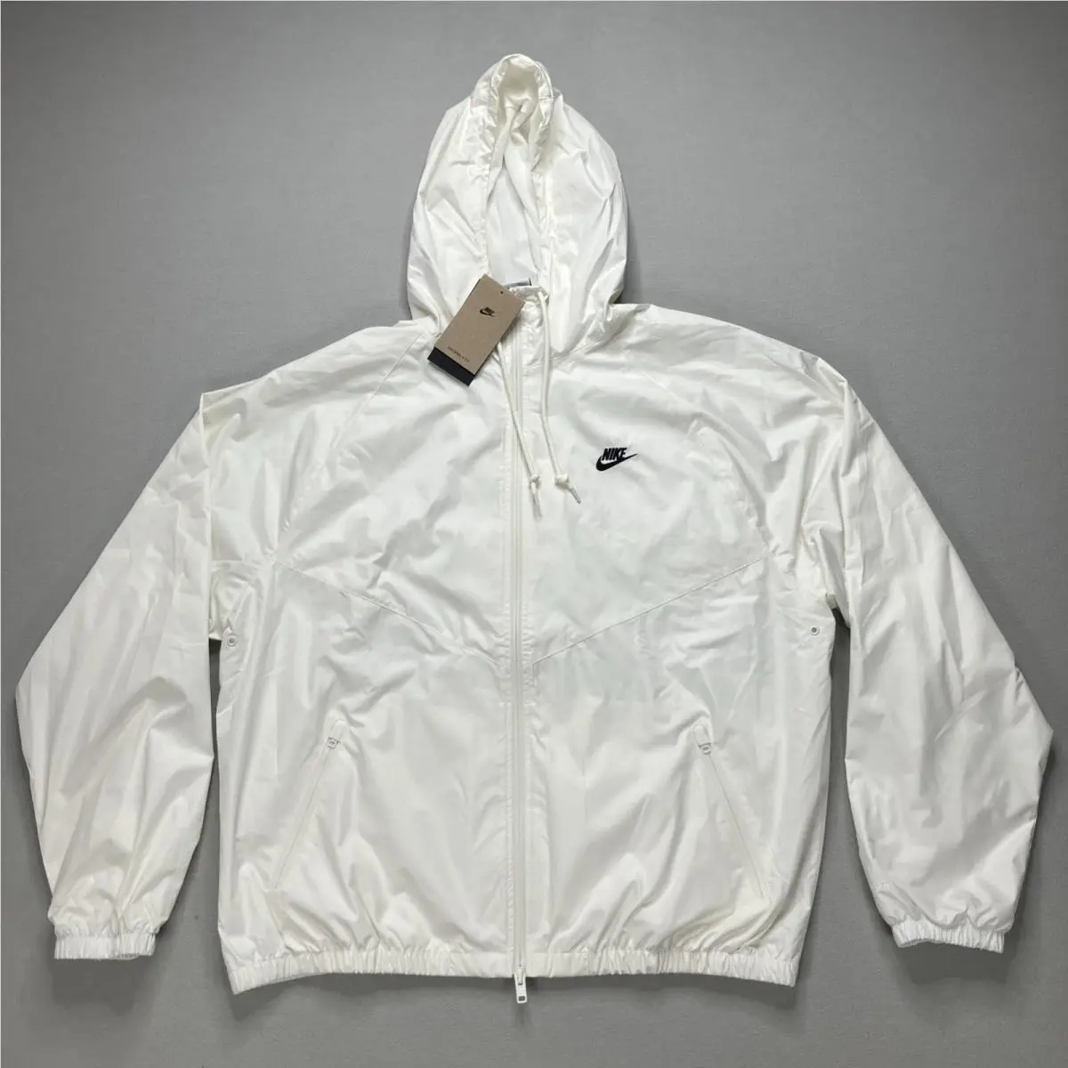 Windrunner Mens Lined Full Zip Hooded Jacket Sail White Sz Large HV8369-410 by Nike
