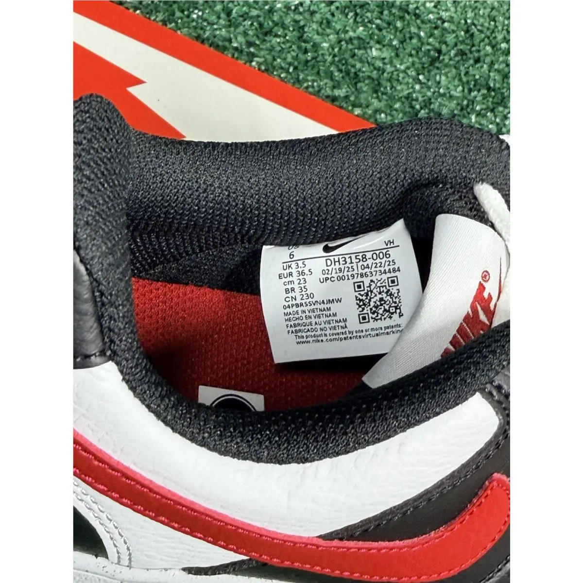 Nike shoes - Nike Court Vision - Court Vision - DH3158-006 - Black, White, Red (UPC: 197863734484) 8