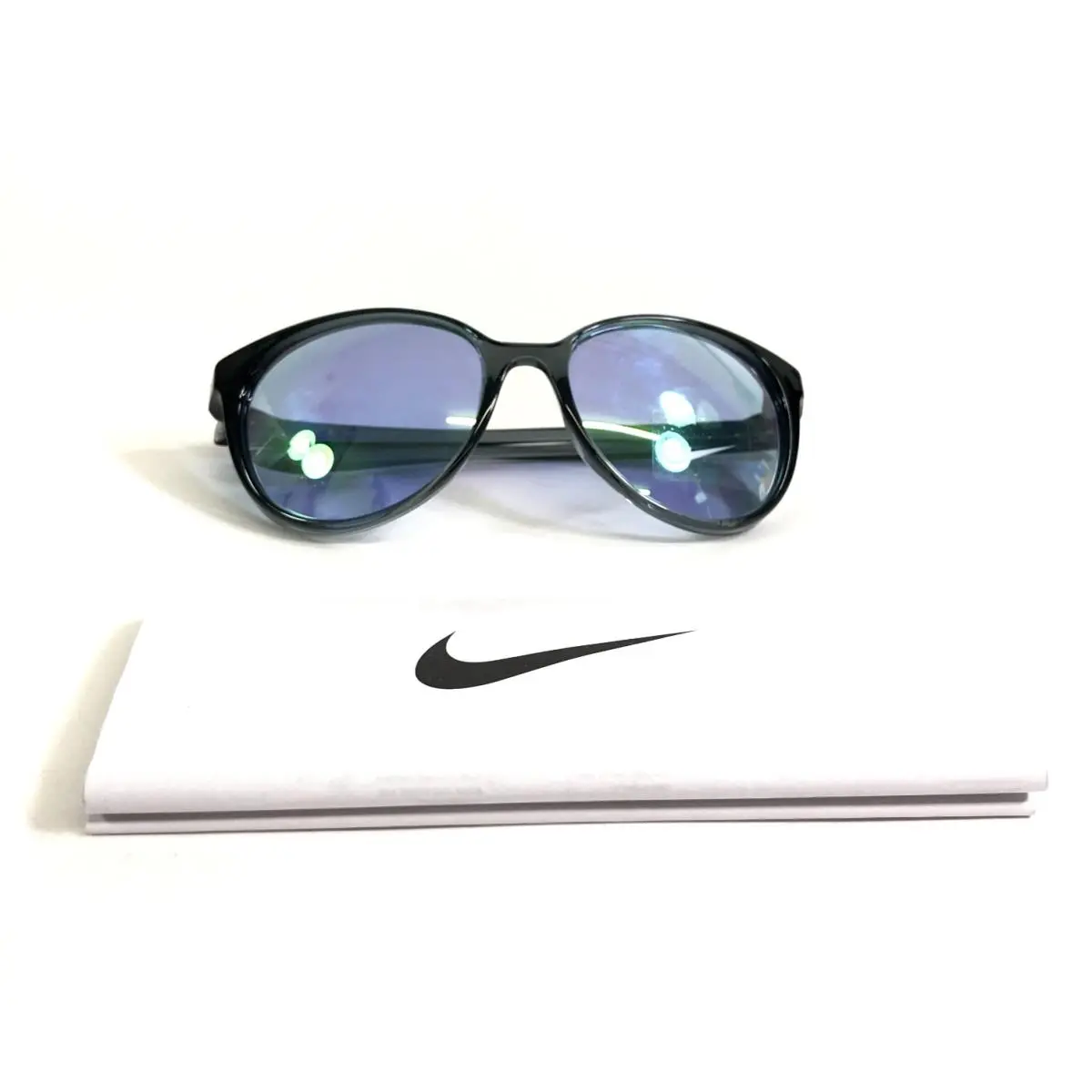 Sunglasses Essence CT8229 065 Crystal Gray Frames w/ Blue Mirrored Lenses by Nike