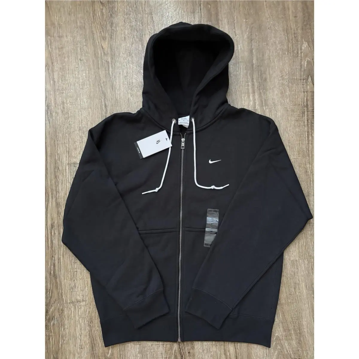 Solo Swoosh Full Zip Heavyweight Hoodie Black Men’s Sz Med Tall DR0403-010 by Nike