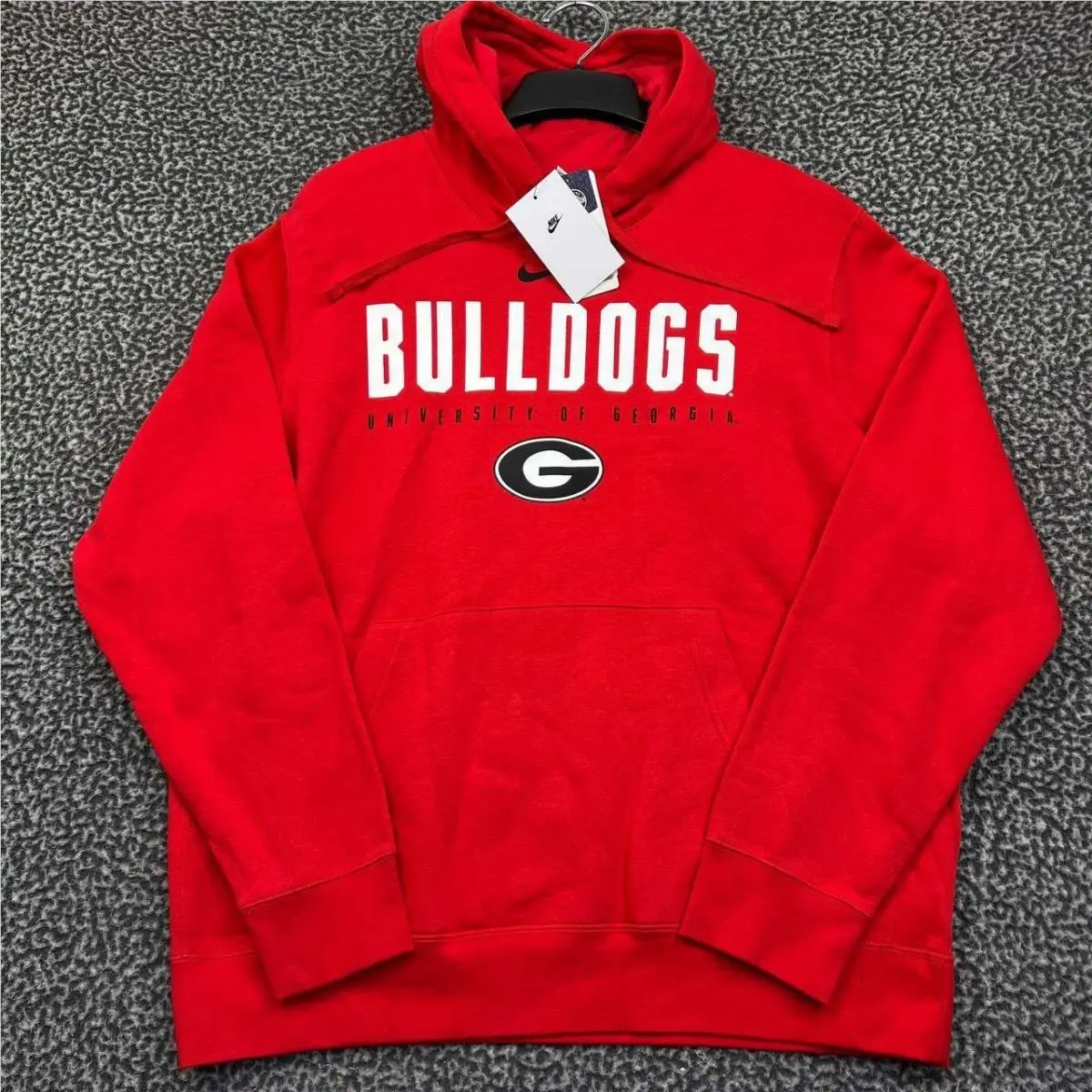 Hoodie Men Large Red Georgia Bulldogs Ncaa Long Sleeve Pullover L by Nike