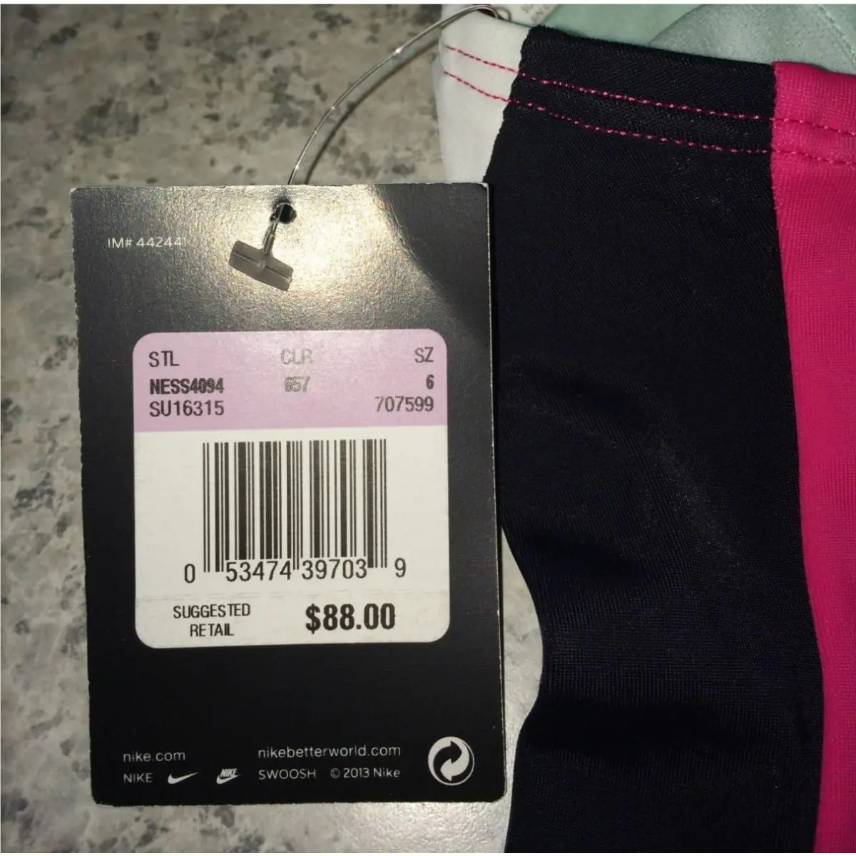 Nike clothing - NIKE Racerback Tankini 2 pc Swim Suit Set - NESS4094 - Pink 4