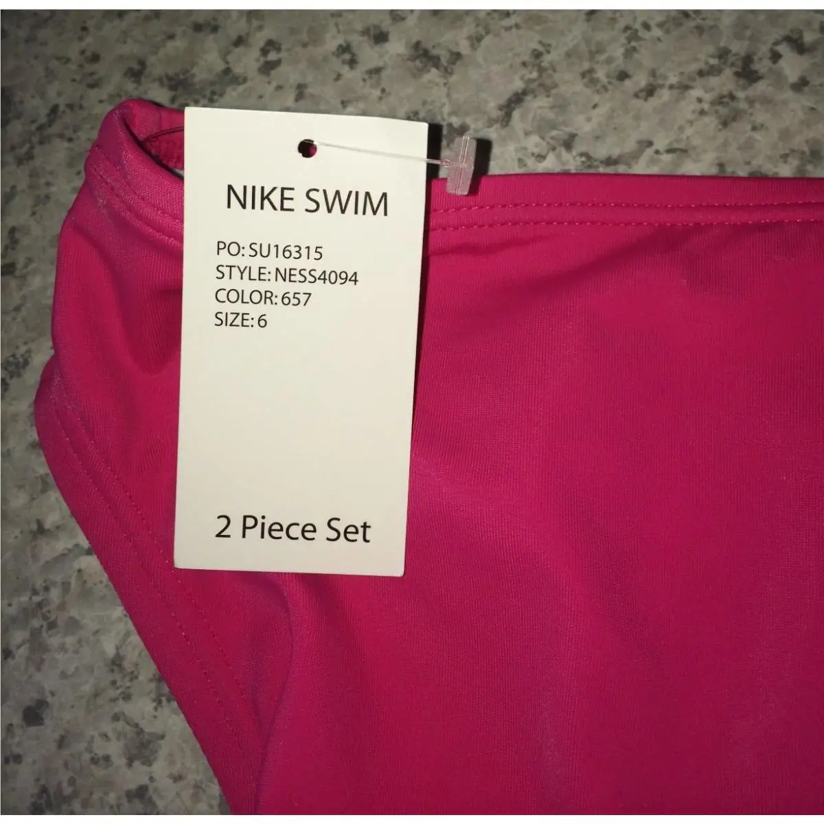 Nike clothing - NIKE Racerback Tankini 2 pc Swim Suit Set - NESS4094 - Pink 5