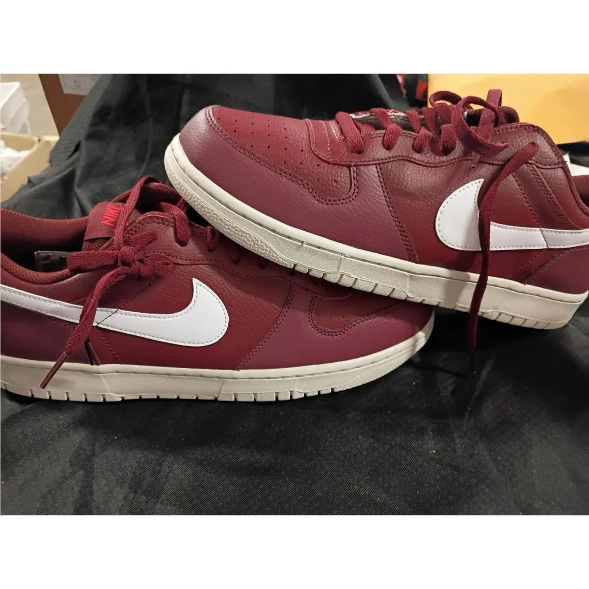 Big  Low Dark Team Red White Mens Sneakers 355152-601 Size 13 by Nike