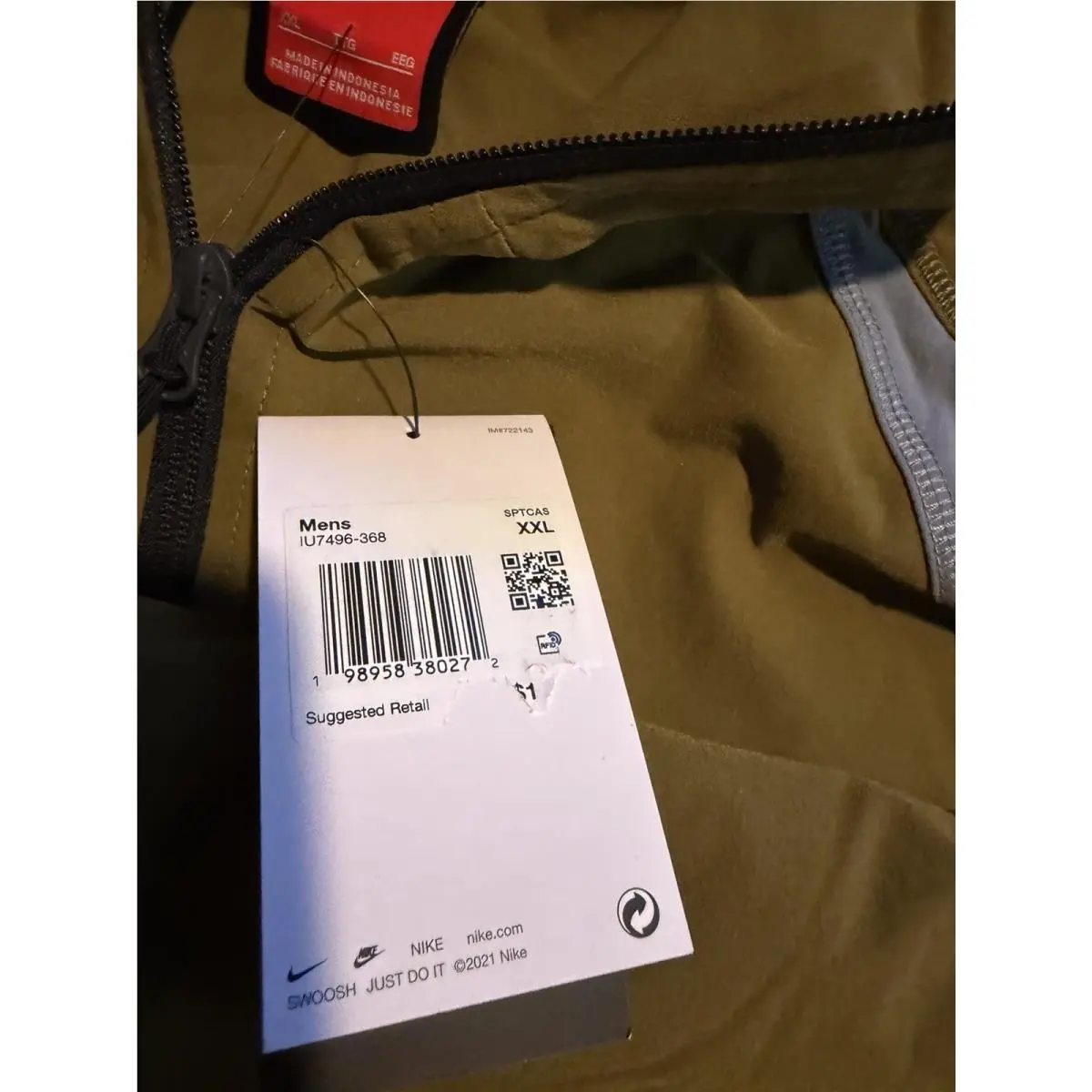 Nike clothing - Nike Tech - Tech - IU7496-368 - Olive Flak/Cool Grey 13