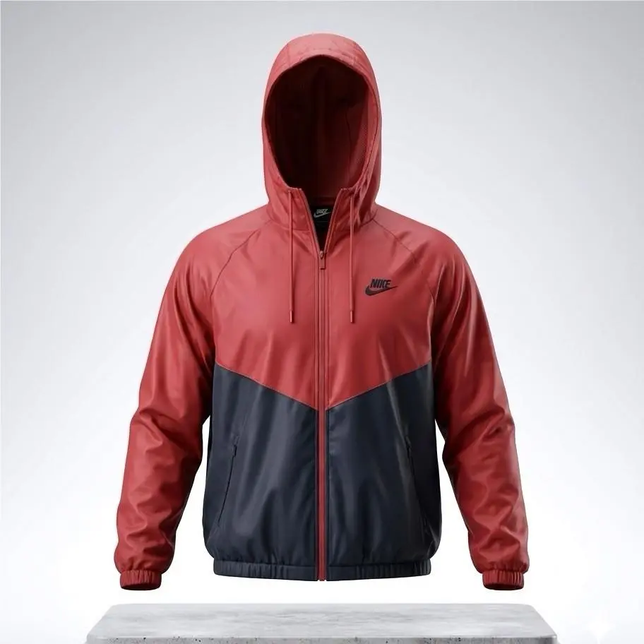 Windrunner Men`s Lined Jacket Storm-fit Technology Sz Medium Black Red by Nike