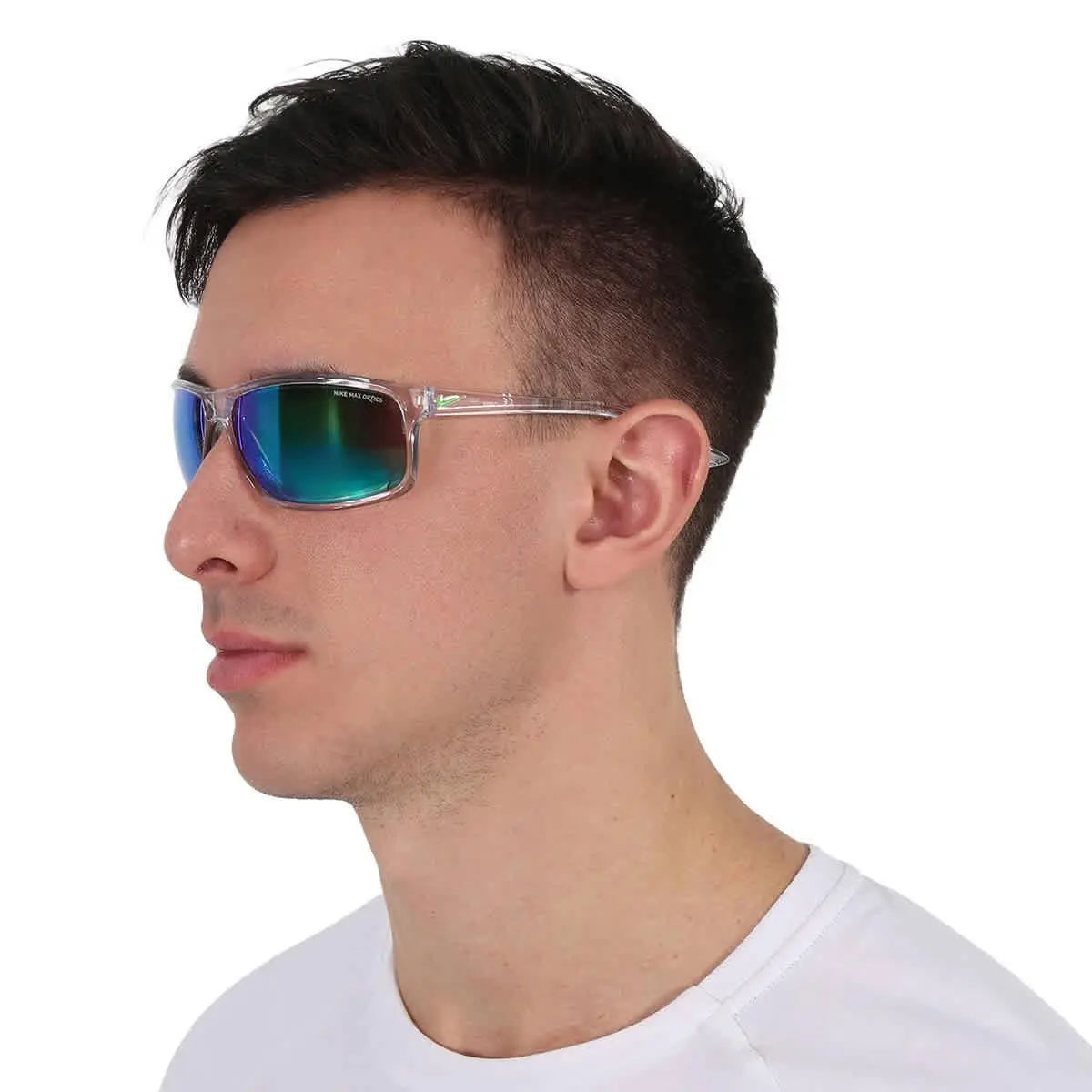 Nike Green Wrap Men`s Sunglasses Nike Adrenaline M EV1113 901 66 Nike Adrenaline - Clear, Frame: Clear, Lens: Green