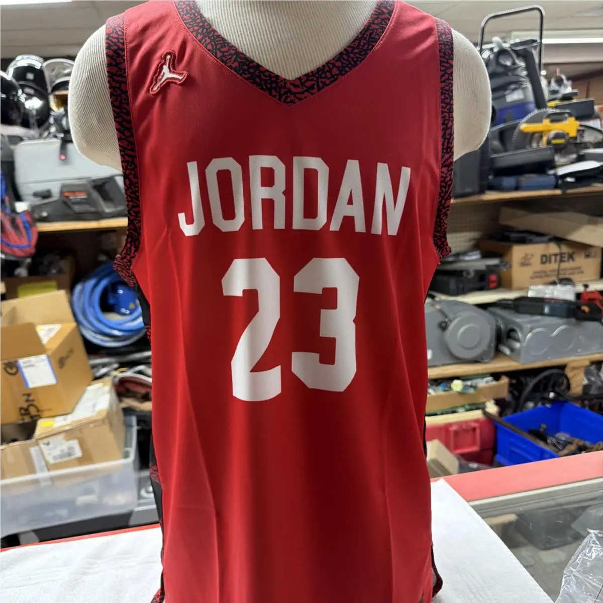 Chicago Bulls Michael Jordan 23 Jersey Red/black/white Nba Basketball by Nike