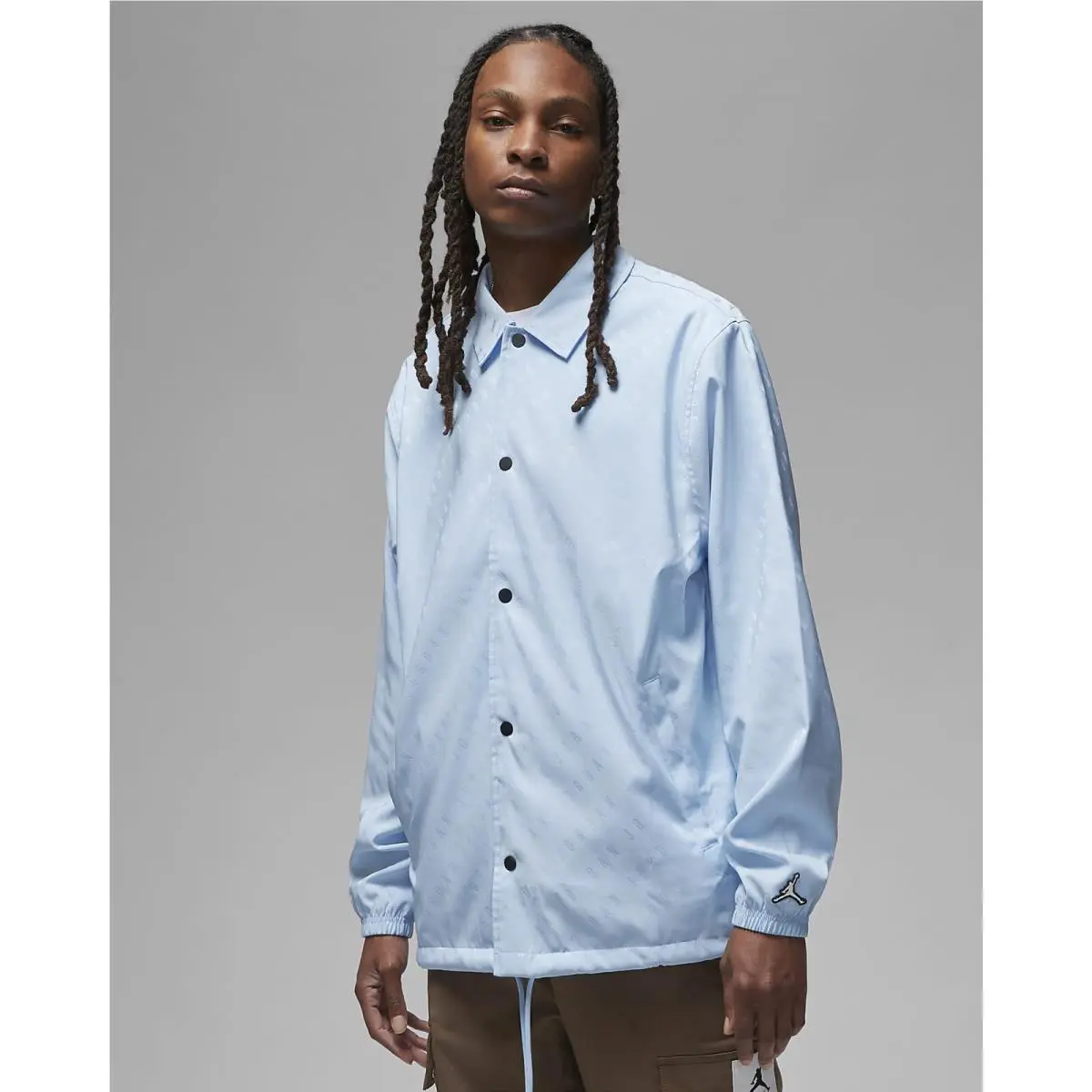 Air Jordan Essentials Coaches Jacket All Over Print Logo Mens XL DV7616-411 by Nike