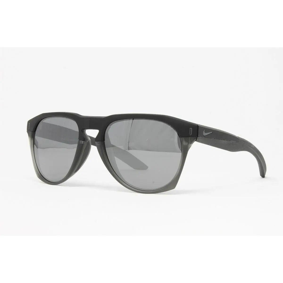 Nike Men`s Sunglasses Essential Navigator Matte Black Mirrored Lens 54mm