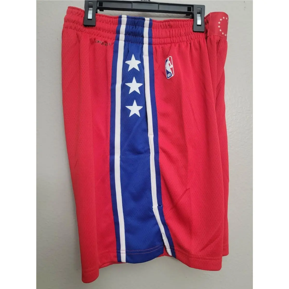 Nike clothing - Nike Jordan Philadelphia 76ers Statement Basketball Shorts - CV9573-657 - Red (UPC: 194495625609) 3