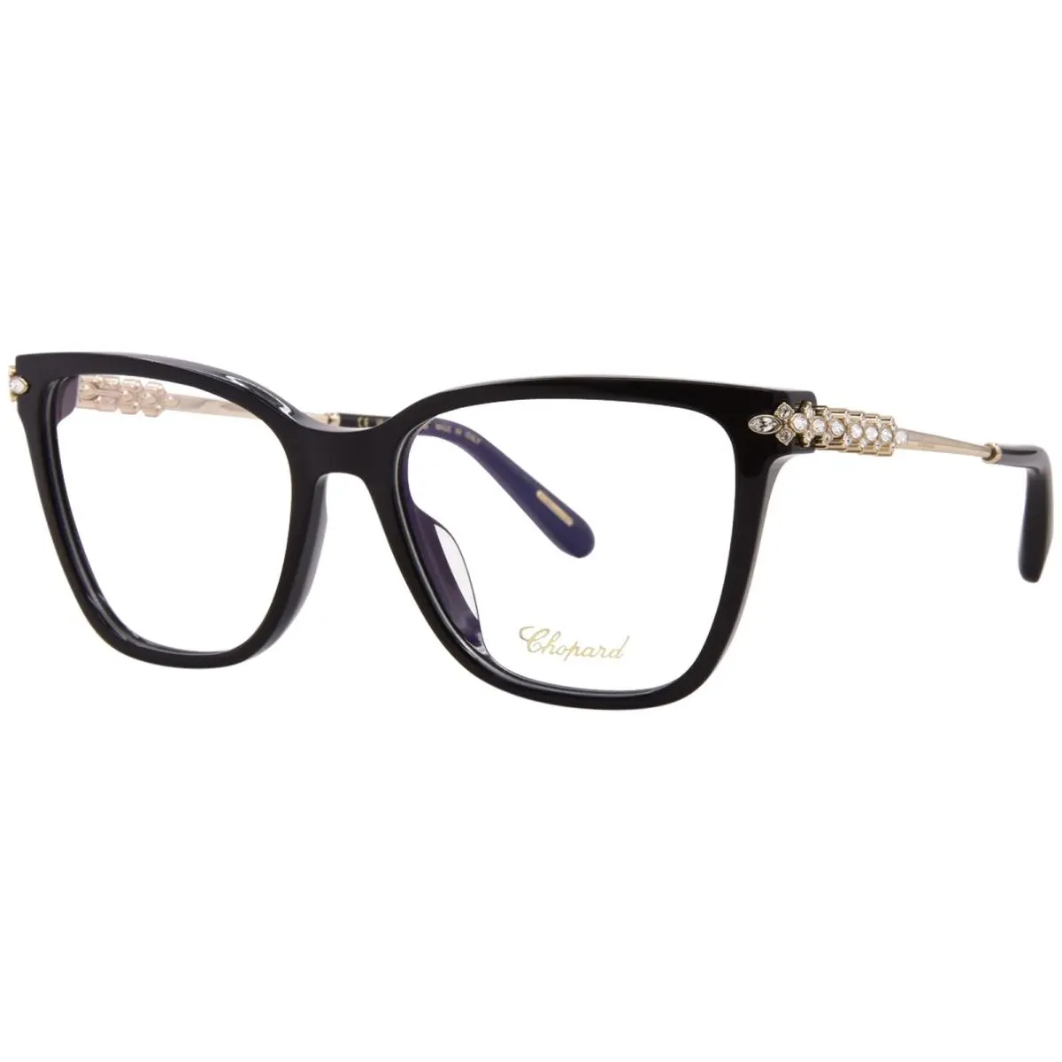 VCH421S 0700 Eyeglasses Women`s Black Full Rim Square Shape 55mm by Chopard