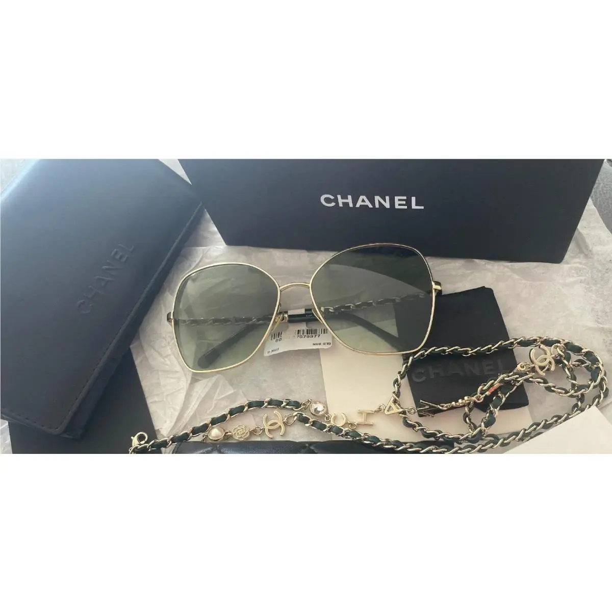 675 Chanel Butterfly 4274Q Aviators Sunglasses with CC Chain 59-16-135