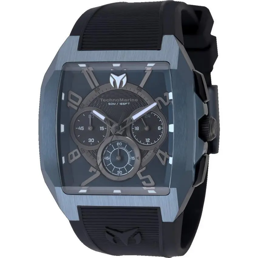 Technomarine Aqua Quadrant Men`s 41mm Deep Blue Black Chrono Watch TM-225111 by TechnoMarine