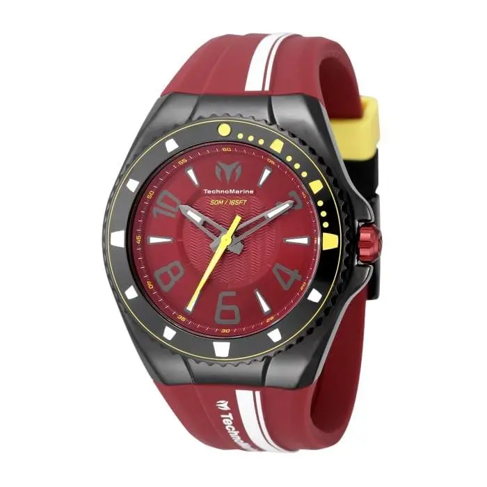 Technomarine Racing Legends Men 44.00mm Steel Black Dark Red Dial PC21 Quartz
