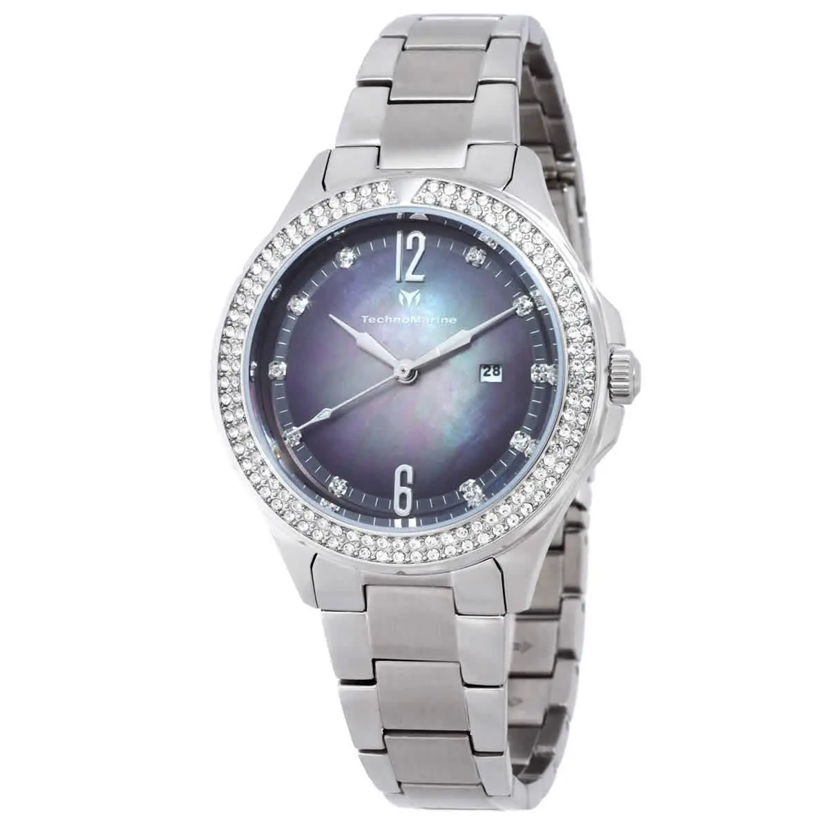 Technomarine TM-826008 Luna White and Black Dial 33 mm Women`s Watch by TechnoMarine