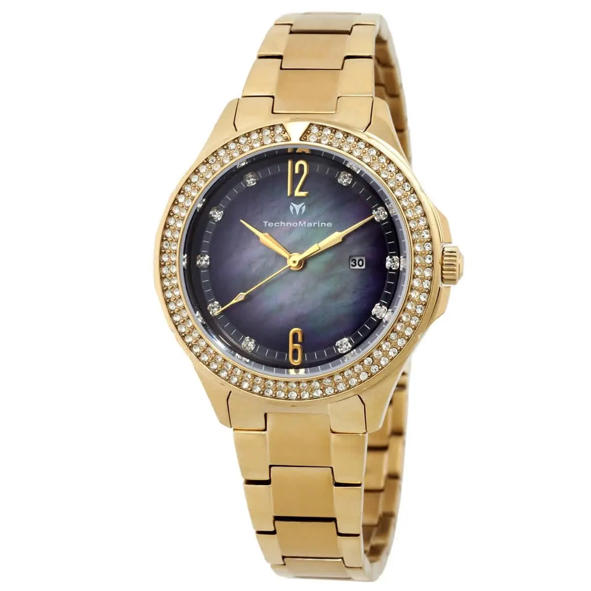 Technomarine TM-826010 Luna White and Black Dial 33 mm Women`s Watch by TechnoMarine