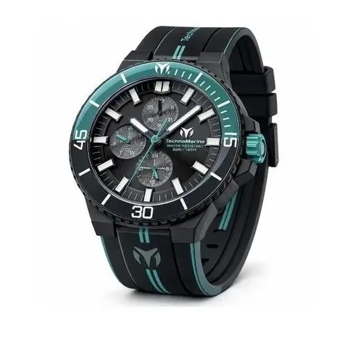 Technomarine Racing Legends Men`s 43mm Green Black Mercedes F1 Watch TM-525031