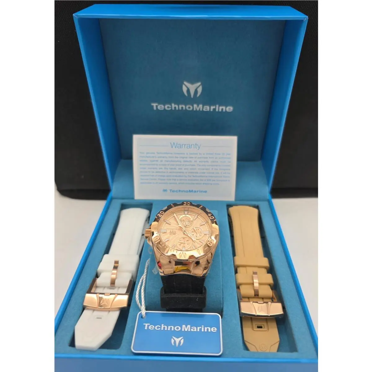 Technomarine Cruise Unisex Watch 40mm Black White Brown Straps 0361 by TechnoMarine