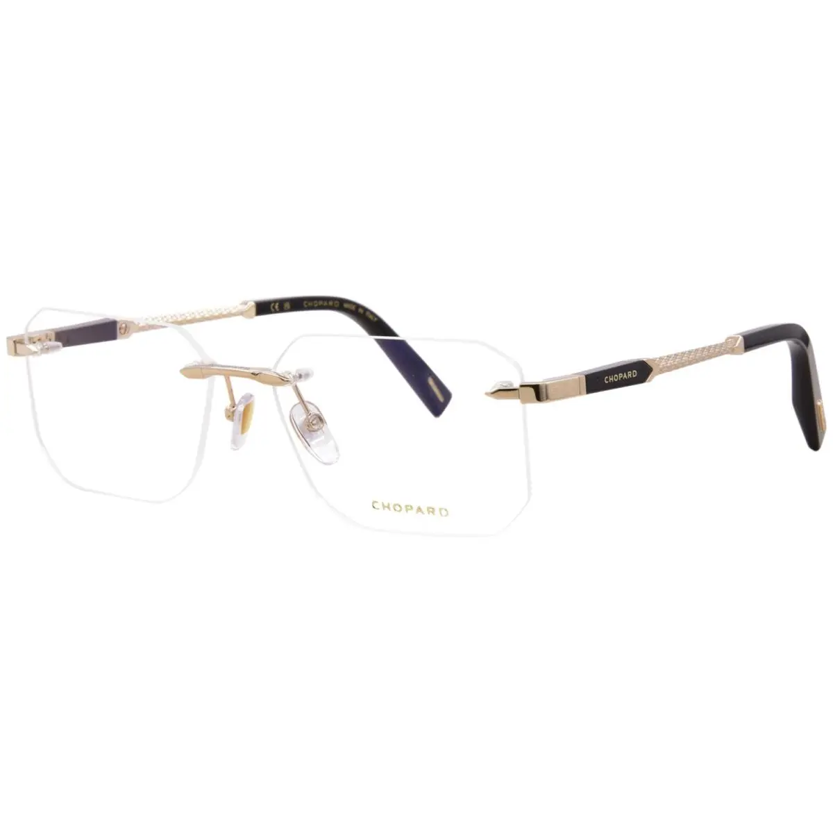 VCHM38 0300S1 Eyeglasses Gold Rimless Style Rectangle Shape 58mm by Chopard