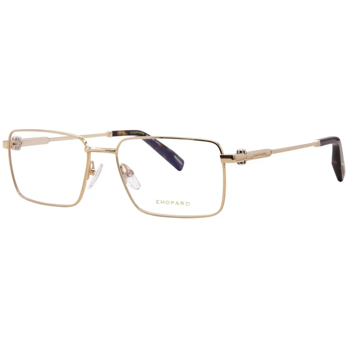 VCHM88 0340 Eyeglasses Men`s Gold Full Rim Rectangle Shape 56mm by Chopard