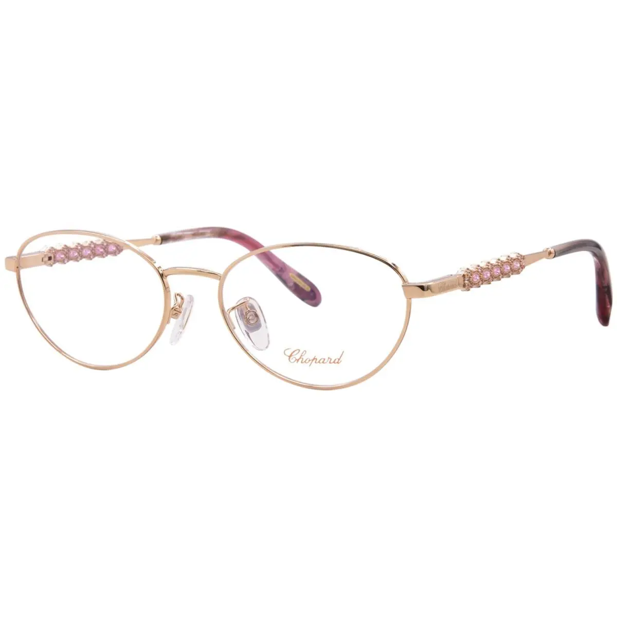 VCHM95S 08FC Eyeglasses Women`s Gold/pink Full Rim 53mm by Chopard